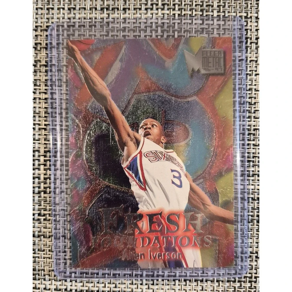 Allen Iverson Lot of 6 Rookie & RC Inserts - Fleer Metal, Z Force, Skybox 76ers